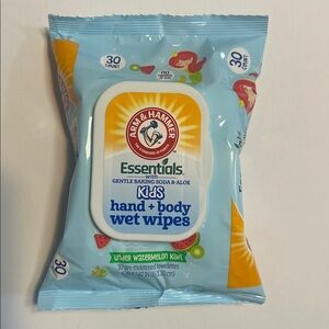 Arm & Hammer Kids Hand and Body Wet Wipes - 30 count pack under watermelon kiwi
